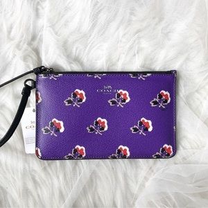 NWT Coach Wristlet Purple Floral